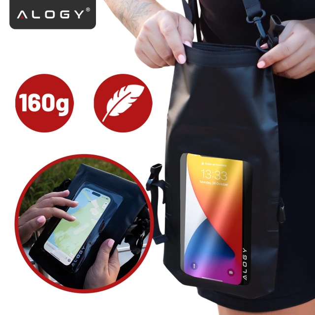 Sakwa Etui wodoodporne na telefon duża torba worek Case wodoszczelne Alogy Waterproof Czarne