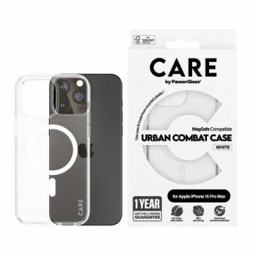 iPhone 15 Pro Max CARE by PanzerGlass Urban Combat Case MagSafe Clear-White