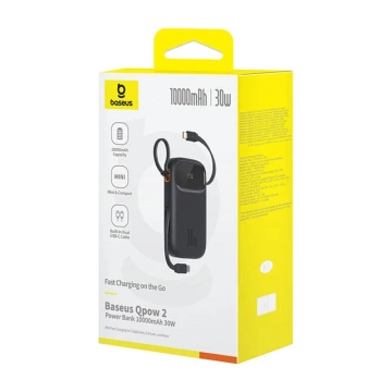Powerbank Baseus QPow 2 10000mAh 30W 2xUSB-C Black