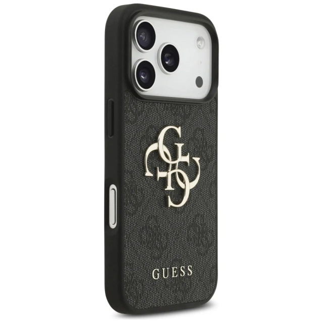 Etui Guess Hardcase 4G Big Metal Logo do iPhone 17 Pro, czarne