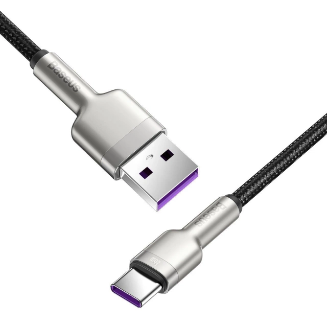 Kábel Baseus Cafule USB na USB-C, 66 W, 0,25 m (čierny)