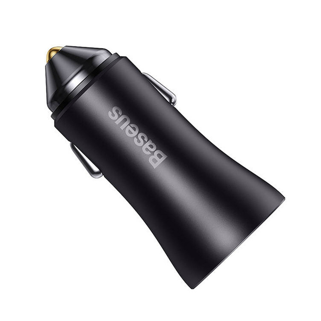 Baseus Golden Contactor Max 2x USB 60W šedá nabíječka do auta