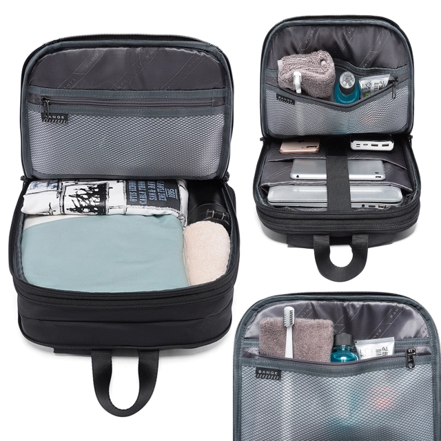 Водонепроникний рюкзак Bange для ноутбука 15.6", city traveler, 45х30х16 см, для роботи, літака, чоловічий, жіночий, з USB портом Чорний