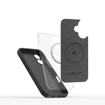 Etui Tech-Protect Liquid Silicone MagSafe iPhone 16e Czarny