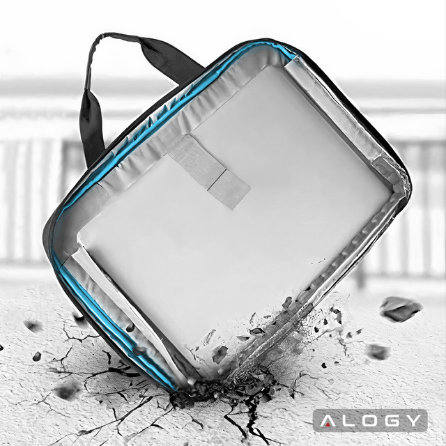 Alogy Schützende Reisetasche Tragetasche für Laptop, MacBook Air Pro bis 15,6" Outdoor Traveller Schwarz