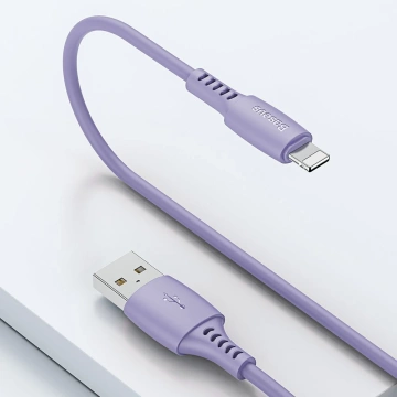 Baseus Colourful kabel przewód USB / Lightning 2.4A 1.2m fioletowy (CALDC-05)