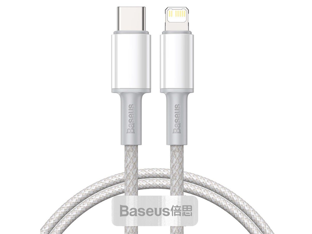Cable 2m Baseus USB-C Type C to Lightning PD 20W White cable