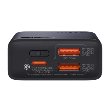 Baseus Adaman2 Powerbank 10000mAh, 2xUSB, USB-C, 30W (чорний)