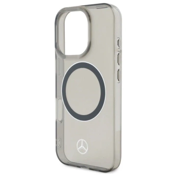 Чохол Mercedes для iPhone 16 Pro Max 6.9" Black Hardcase Silver Ring MagSafe