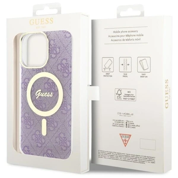 Чохол для телефону Guess GUHMP14XH4STU для Apple iPhone 14 Pro Max 6.7" Purple/Purple Hardcase 4G MagSafe