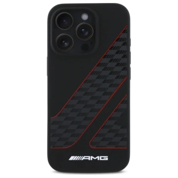 Pouzdro AMG Checkered Flag MagSafe Hardcase pro iPhone 16 Pro Max 6,9″ – černé