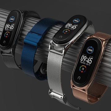 Milaneseband Stahlarmband für Xiaomi Mi Smart Band 7 Black