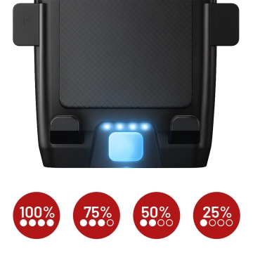 Držiak telefónu na bicykel 4v1 LED svetlo T6 predný zvonček na bicykel Powerbanka 3000mAh čierna