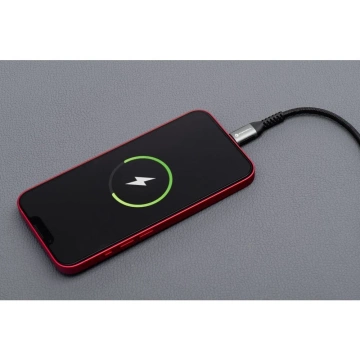 Кабель USB-A на Lightning 12 Вт 2 м, нейлон, Forcell, алюміній, білий