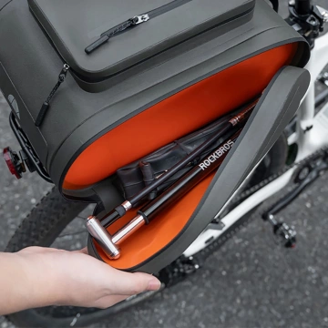 Sakwa Rowerowa Rockbros 14l Wodoodporna na Bagażnik TPU Szara