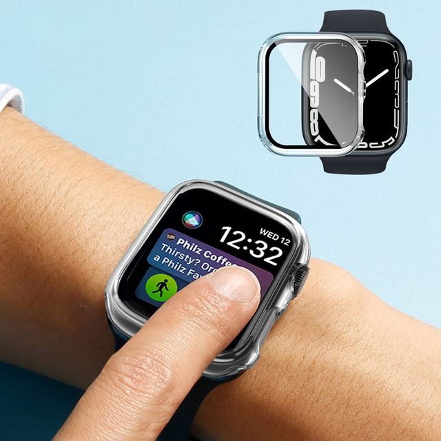 Скляний чохол для Defense360 Smartwatch Cover Glass для Apple Watch 7 41mm Clear