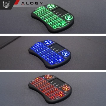 Alogy wireless mini keyboard backlit 3 colors touchpad