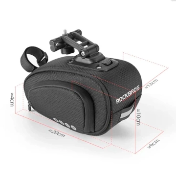 Podsedlová brašna Rockbros C40, černá, vodotěsná