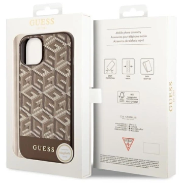 Etui Guess GUHMP14SHGCFSEW na iPhone 14 6,1" pevný obal GCube Stripes MagSafe