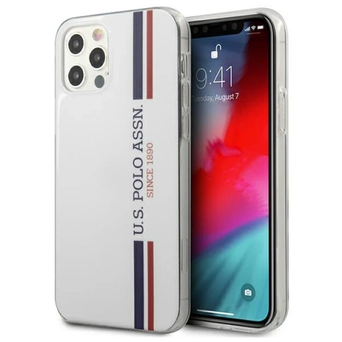 US Polo Tricolor Collection iPhone 12/12 Pro 6.1" phone case white/white