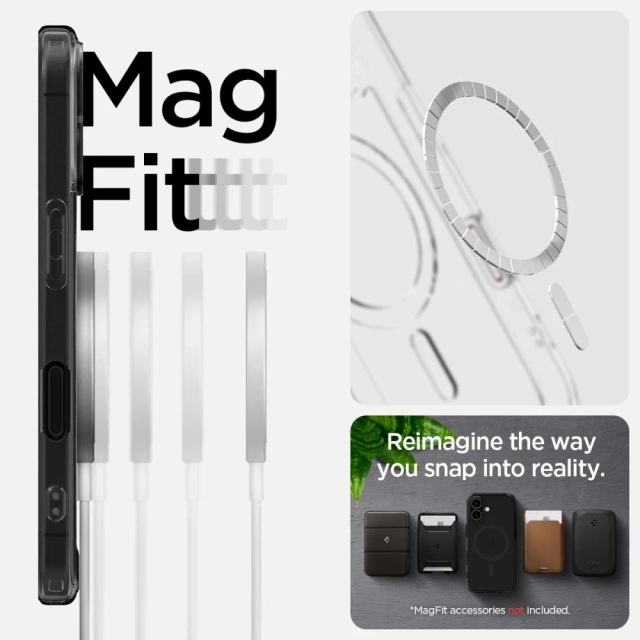 iPhone 16 Case Spigen Ultra Hybrid ”T” Mag MagSafe Black