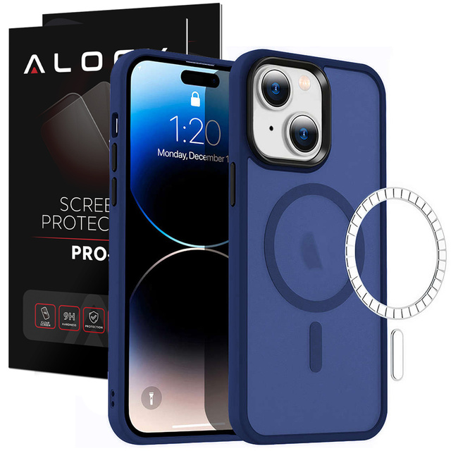 Ochranné puzdro na telefón MagMat Case for MagSafe pre Apple iPhone 13 Matte Navy Glass