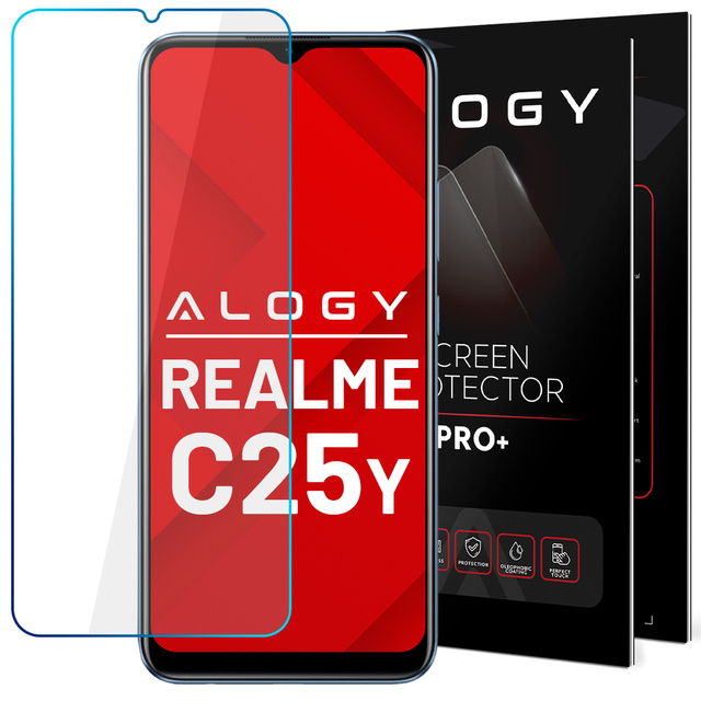 Tvrzené sklo 9H Alogy ochrana displeje pro Realme C25y