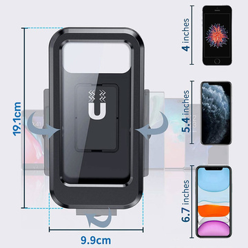 Alogy Waterproof bicycle holder for bicycle, scooter, motorcycle, adjustable handlebar for phone. Black