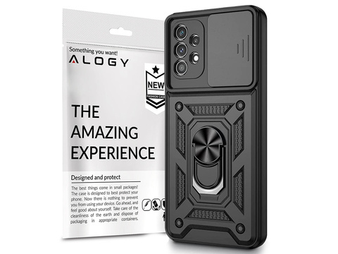 Púzdro Alogy Camshield Stand Ring Case s krytom fotoaparátu pre Samsung Galaxy A32 5G