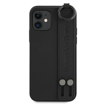 Mercedes MEHCP12SLSSBK protective case for Apple iPhone 12 Mini 5.4" black/black hardcase Strap Line