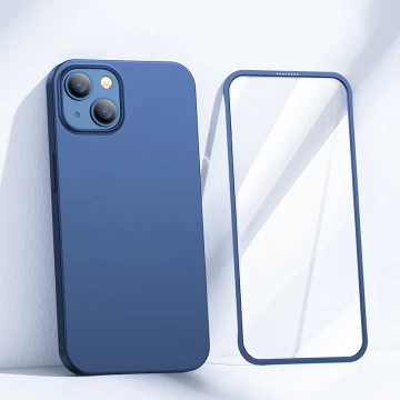 Zadný a predný kryt z tvrdeného skla Joyroom 360 pre iPhone 13 (modrý JR-BP927)