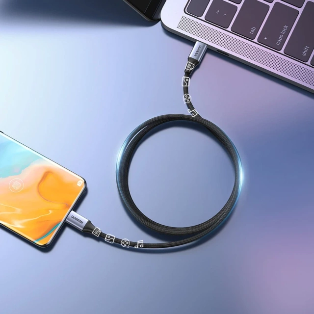 Cable UGREEN cable USB Type C - USB Type C Power Delivery 240W 5A 2m gray (90440 US535)