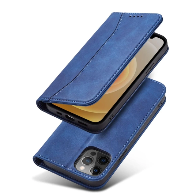 Magnet Fancy Case case for iPhone 12 Pro Max cover wallet for cards stand blue