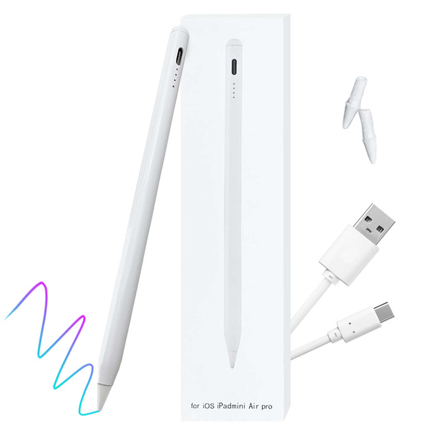 Přesné značkovací a skicovací pero s magnetickou tužkou pro Apple iPad Pro/ Air/ Mini White