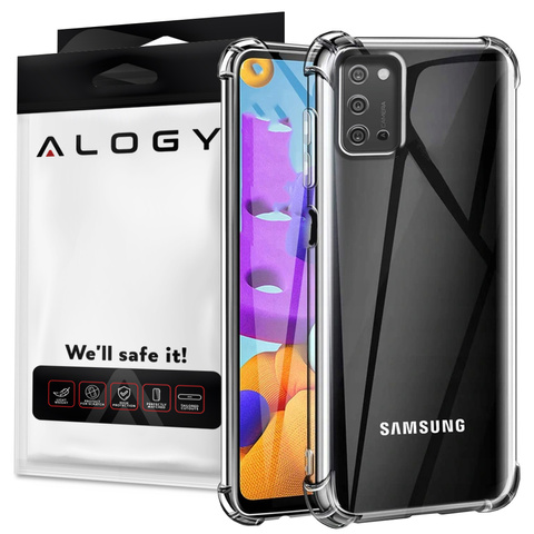 ShockProof Alogy Silicone Armor Case for Samsung Galaxy A03s 164mm Transparent