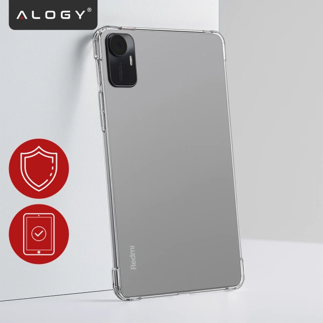 Ochranné puzdro pre Redmi Pad SE 11" 2023, zosilnené rohy, tenké a ľahké, nárazuvzdorné, Alogy FlexiShield™ – priehľadné