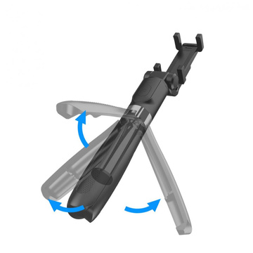 Pole Selfie Stick Stativhalter Bluetooth Wireless L01S Wireless Schwarz
