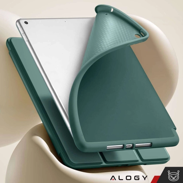 Чохол для Apple iPad 10.2 9 Gen 8/7 2021/2020/2019 Smart Pencil Case Alogy TPU Tablet Cover Green