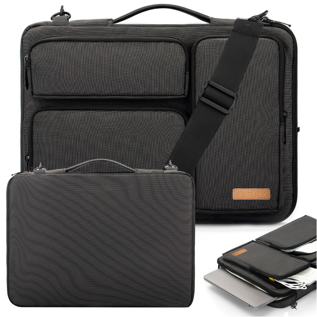 Tasche Hülle für MacBook Air/Pro, Laptop, 15,6" Alogy Tablet mit Schultergurt Schwarz