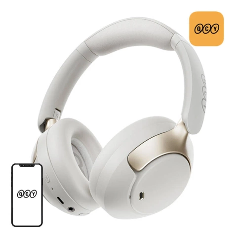 QCY H3 Pro ANC Bluetooth 5.4 Hi-Res 55h Wireless Headphones White