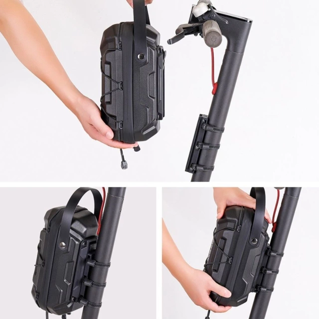 WILDMAN GD6X Plus 3L Scooter Case Frame Bag Black PU EVA