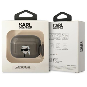 Schutzhülle für Kopfhörer Karl Lagerfeld für AirPods Pro cover schwarz/schwarz Karl`s Head