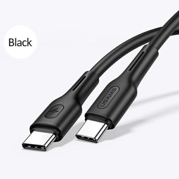 USAMS kabel U43 USB-C na USB-C 100W PD Fast Charge 5A 1,2m černý