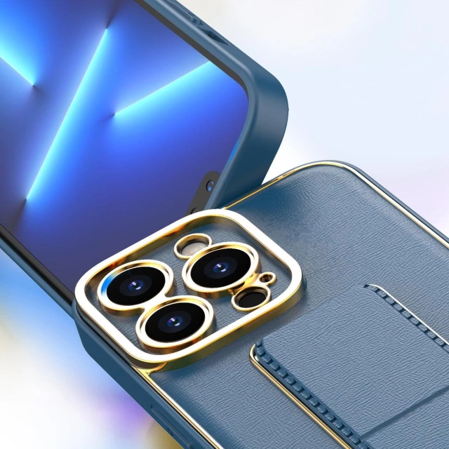 Neu Kickstand Case iPhone 12 Hülle mit Ständer blau