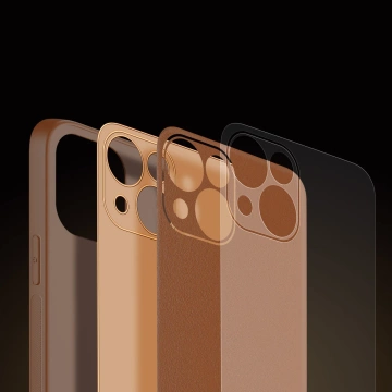 Pouzdro Dux Ducis Yolo iPhone 14 elegantní kryt z ekologické kůže hnědé barvy