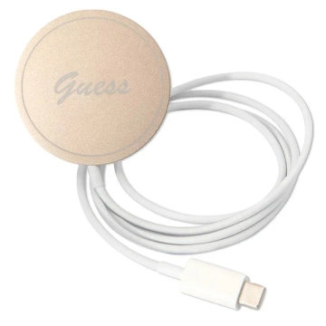 Zestaw Guess GUBPP14SHMEACSK Case  Charger iPhone 14 6,1" czarny/black hard case Marble MagSafe