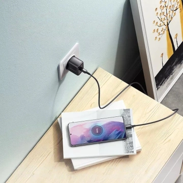 Зарядний пристрій Ugreen USB Type C 25W Power Delivery USB Type C кабель 2 м чорний (50581)