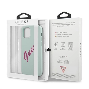 Guess GUHCP12LLSVSBF iPhone 12 Pro Max 6,7" černý fuksja/modrý fuschia pevný obal silikonový Vintage
