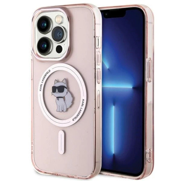 Karl Lagerfeld KLHMP15XHFCCNOP Case for iPhone 15 Pro Max 6.7" Red/Pink Hardcase IML Choupette MagSafe