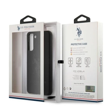 Silikonové puzdro na telefón US Polo On Tone pre Samsung Galaxy S21 black/black